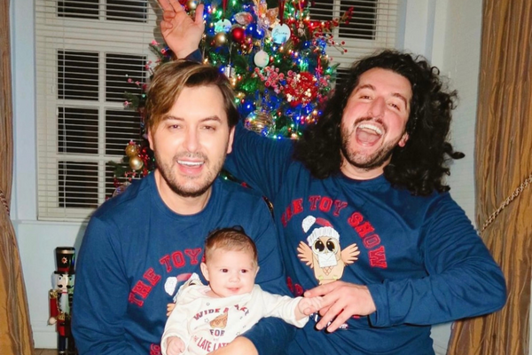 Arthur Gourounlian teases husband Brian Dowling and daughter Blake napping together