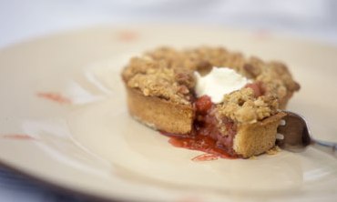 Strawberry and apple crumble