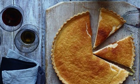 Cardamom custard tart