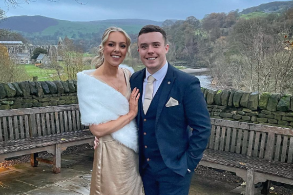 Stars react as Emmerdale’s Bradley Johnson announces his fiancée is expecting 