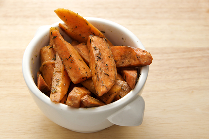 Harissa sweet potato wedges