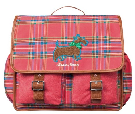 Tartan scotty Schoolbag with flap