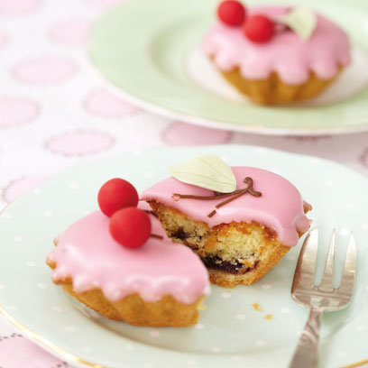 Morello cherry bakewell tarts