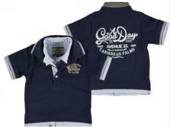 Mayoral Toddler Boys Navy and Blue Chambray Polo