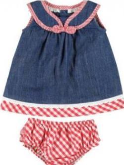 Mayoral Baby Girls Denim Dress with Pants
