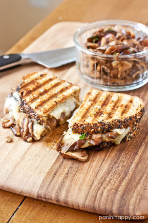 Wild mushroom melt panini 