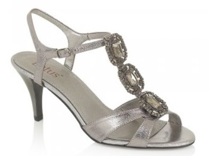 Lotus Sharifa Pewter & Gemstone Encrusted Shoes