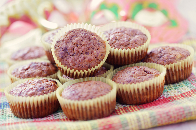 Chocolate and banana muffins
