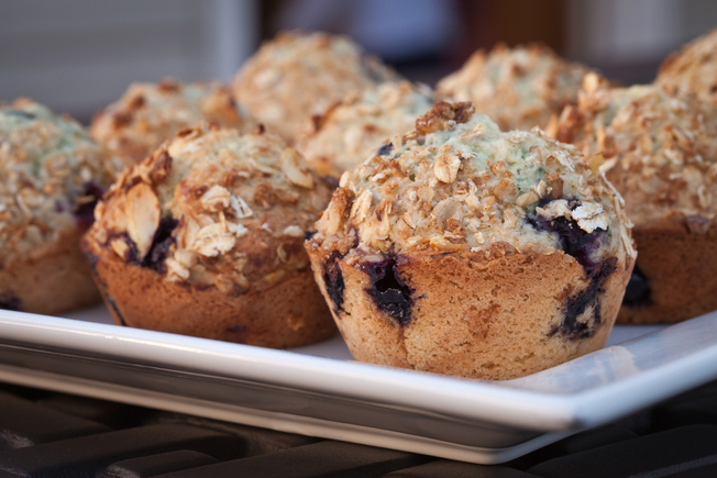 Banana and blueberry muffins