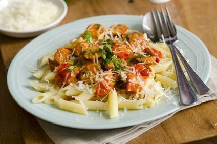 Penne with chorizo, cannellini and kale recipe