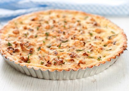 Pumpkin and feta quiche