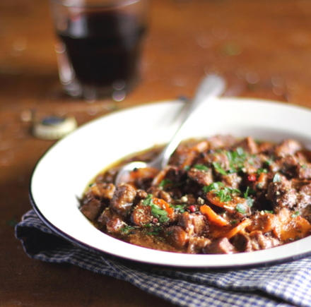 Lamb with lentils casserole