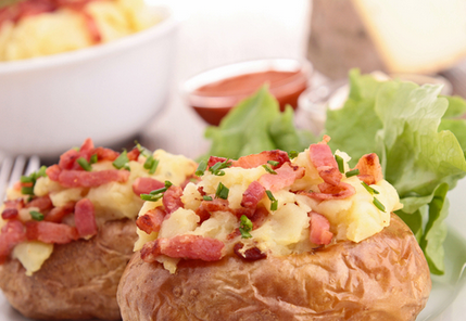 Bacon and cheese baked potato