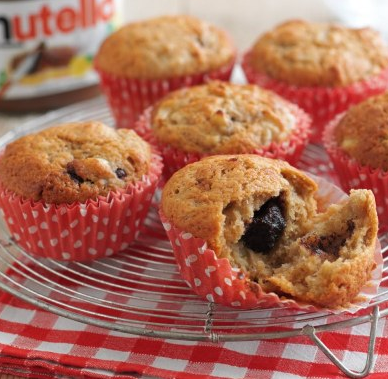 Chocolate and banana muffins