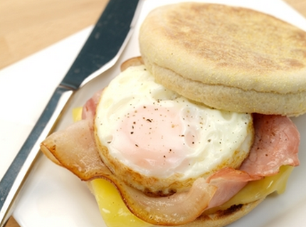 Bacon and egg muffin