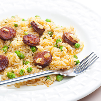 Fried rice with chorizo