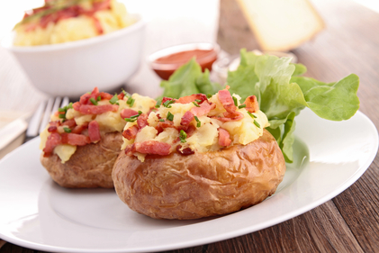 Bacon and cheese baked potato