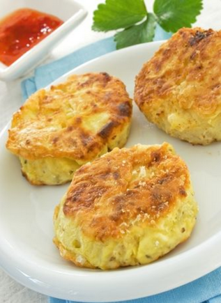 Cheesy potato cakes