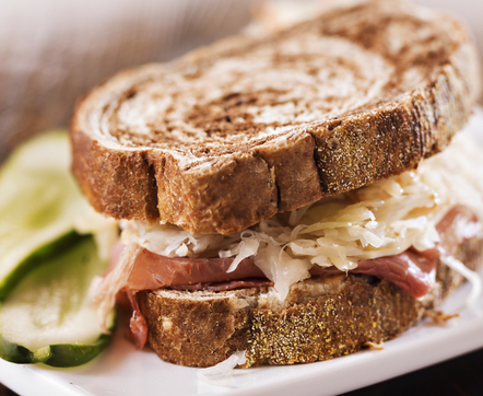 Cheese and beef sandwich