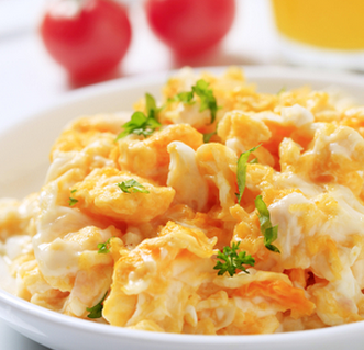 Scrambled egg with Feta cheese