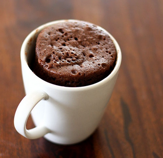 Dark chocolate and orange mug cake