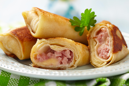 Ham and egg cones