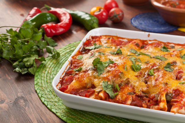 Black bean enchiladas