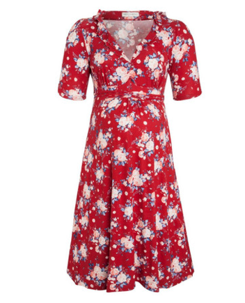 Bouquet print maternity dress