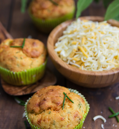 Pesto and parmesan muffins