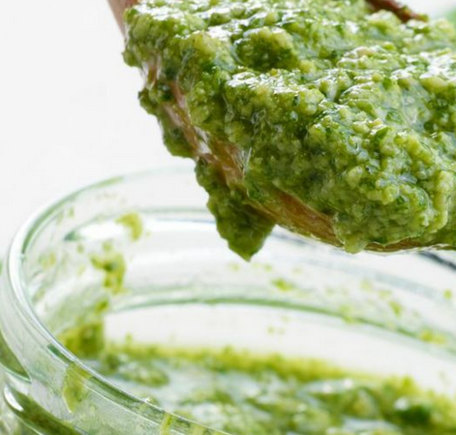 Turkey roll ups with fresh pesto