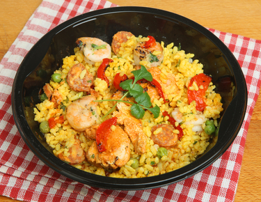 Spicy chorizo and prawn fried rice 