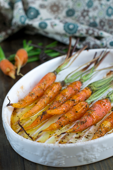 Roast citrus carrots