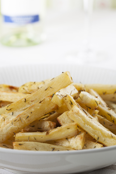 Salted herby roast parsnips