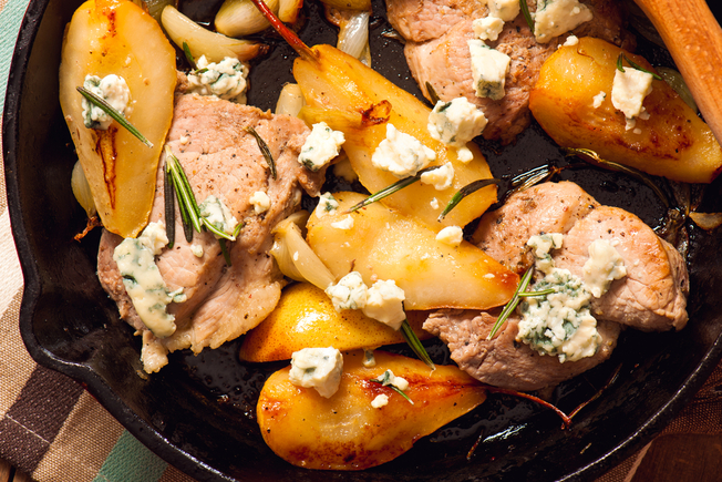  Succulent pork with pears