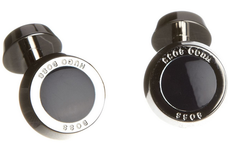 Hugo Boss Round Enamel Cufflinks