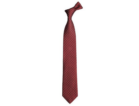 Signature Burgundy Herringbone Spot Tie