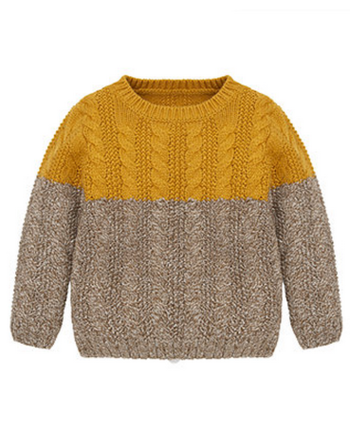 Mustard and Brown Marl Jumper
