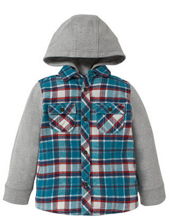 Check Hooded Shirt