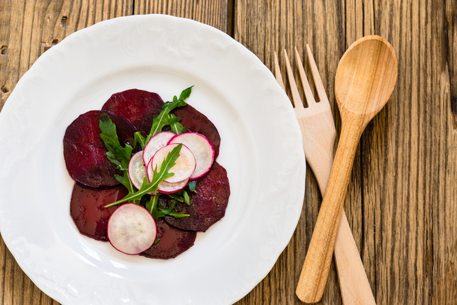  Beetroot Carpaccio with radish salad
