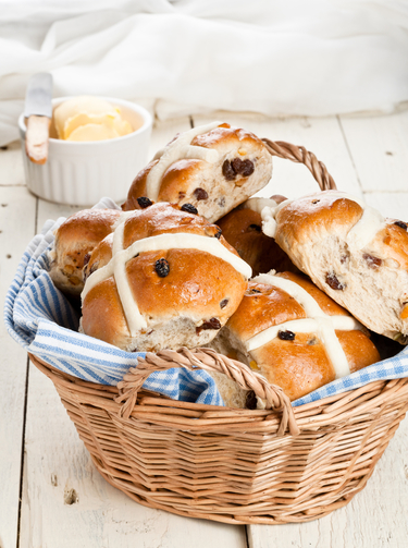 Hot cross Easter buns 