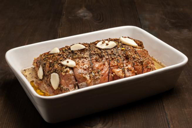 Stuffed roast fillet of beef