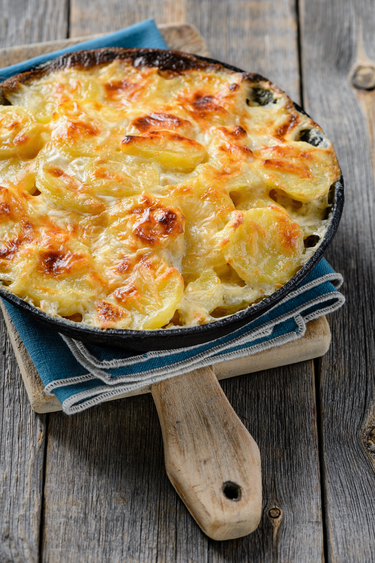 Smoked fish and potato gratin 