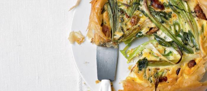 Leek vegetable filo pie | MummyPages.uk