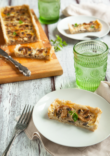 Baked mushroom pastry