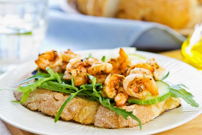 Prawn bruschetta 