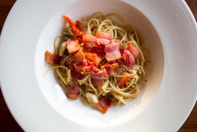 Bacon spaghetti