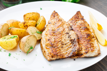 Spiced mackerel with cumin potatoes