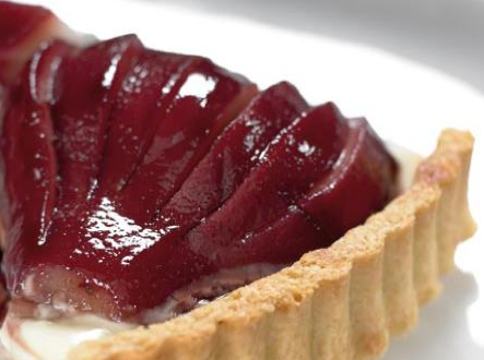 Mulled Wine Pear Tart