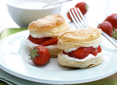 Strawberry Puff Stacks