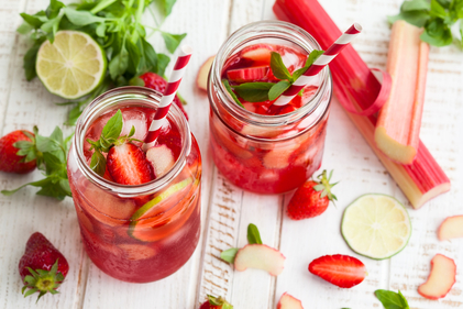 Rhubarb, mint and limeade